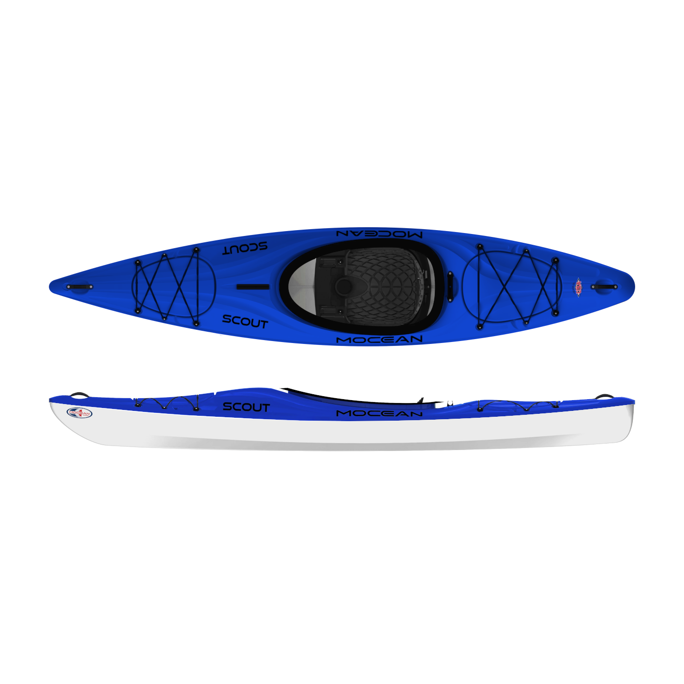 Blue and White Mocean Scout Kayak