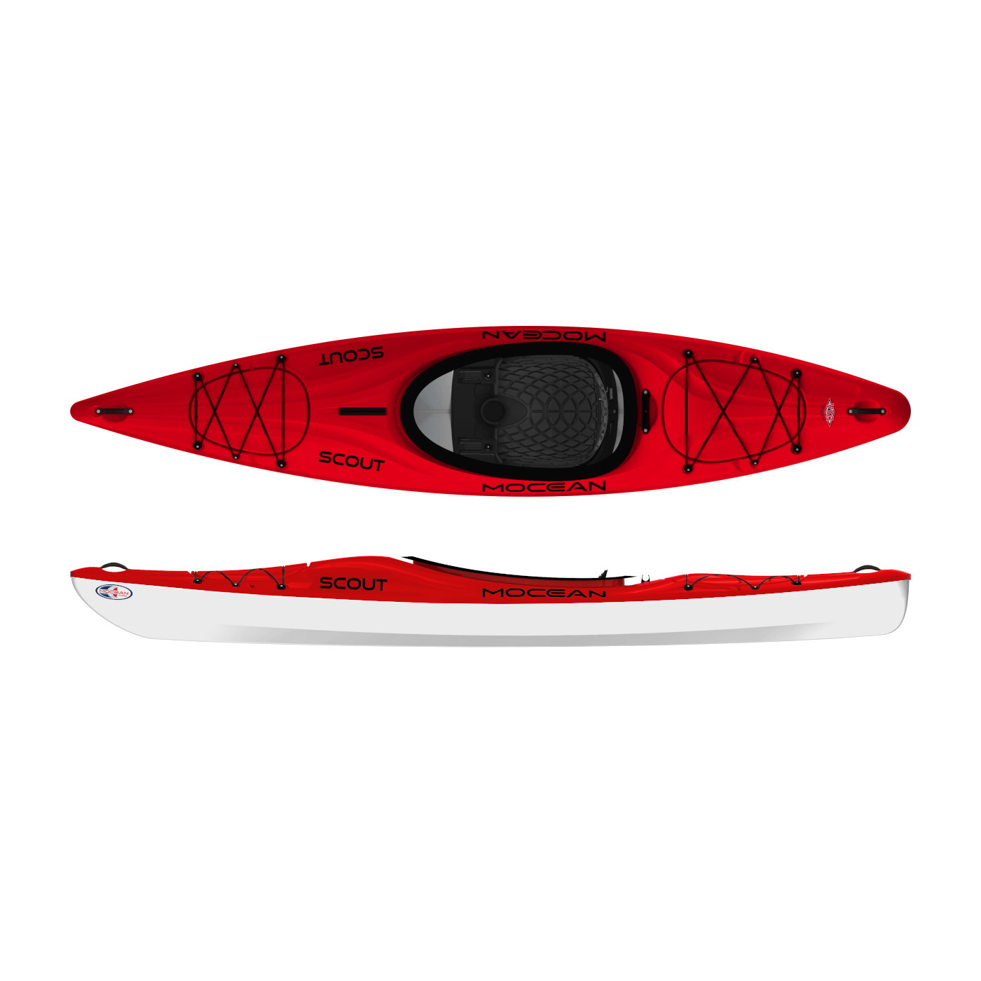 Red and White Mocean Scout Kayak