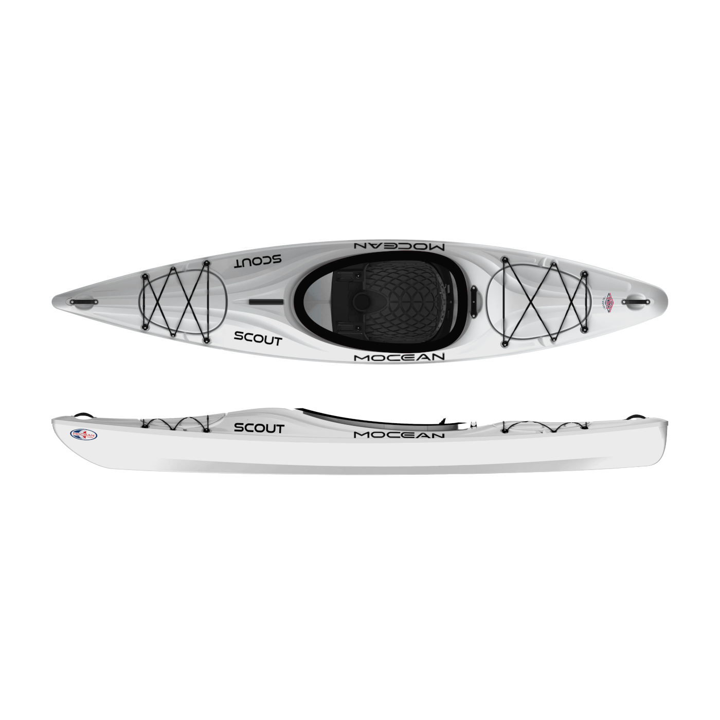All White Mocean Scout Kayak