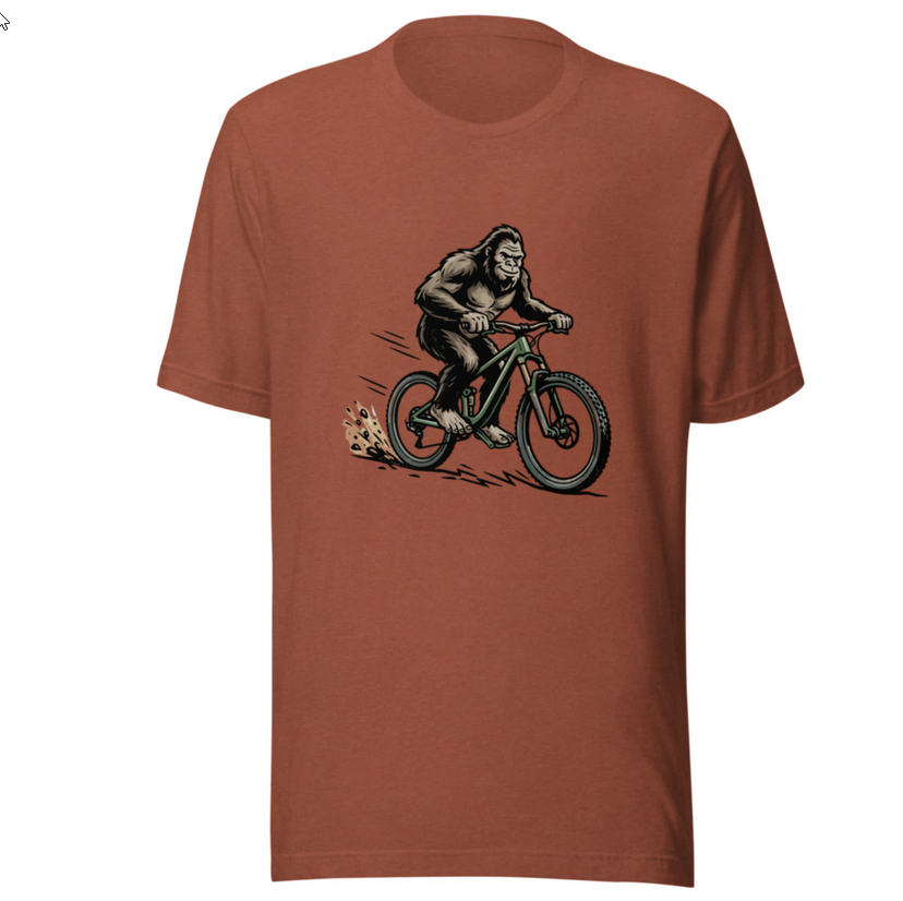 OOC Sasquatch Big Foot Mountain Biker Tshirt
