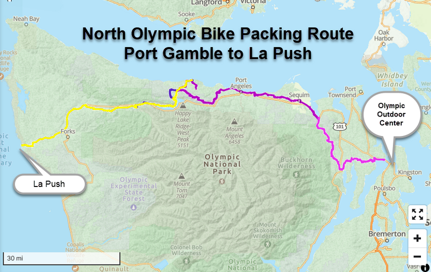 Bike Packing Rentals - Olympic National Park - Discovery Trail E-Bike Bike - Port Gamble
