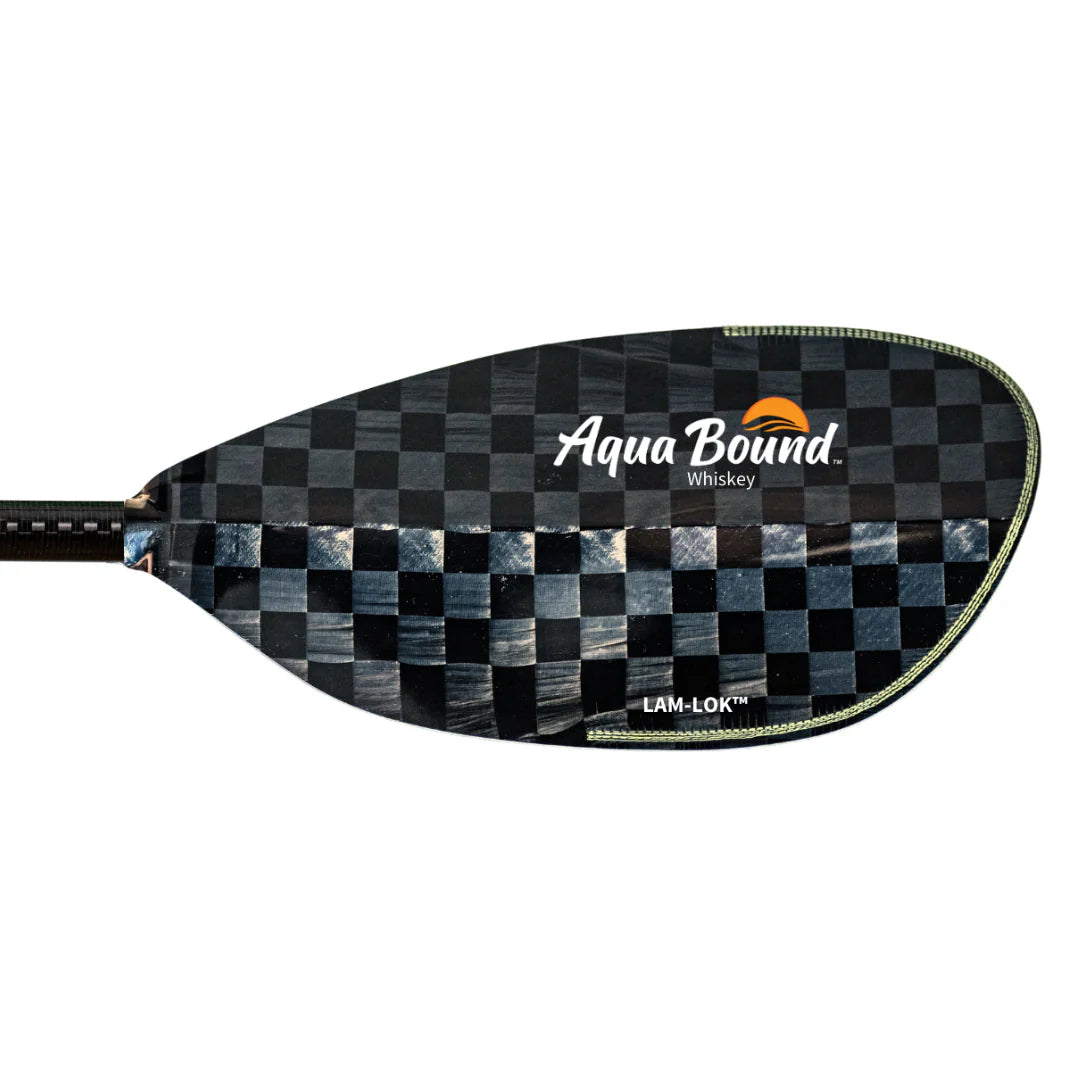 Aqua Bound Whiskey Lam-Lok Carbon | Straight Shaft Two-Piece Kayak Paddle