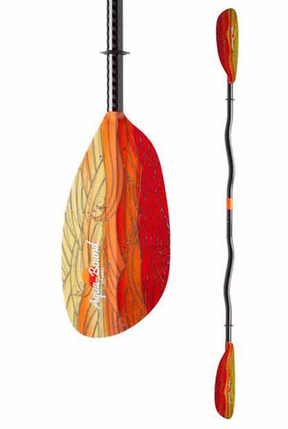 Aqua Bound Whiskey Fiberglass | Bent Shaft Two-Piece Kayak Paddle