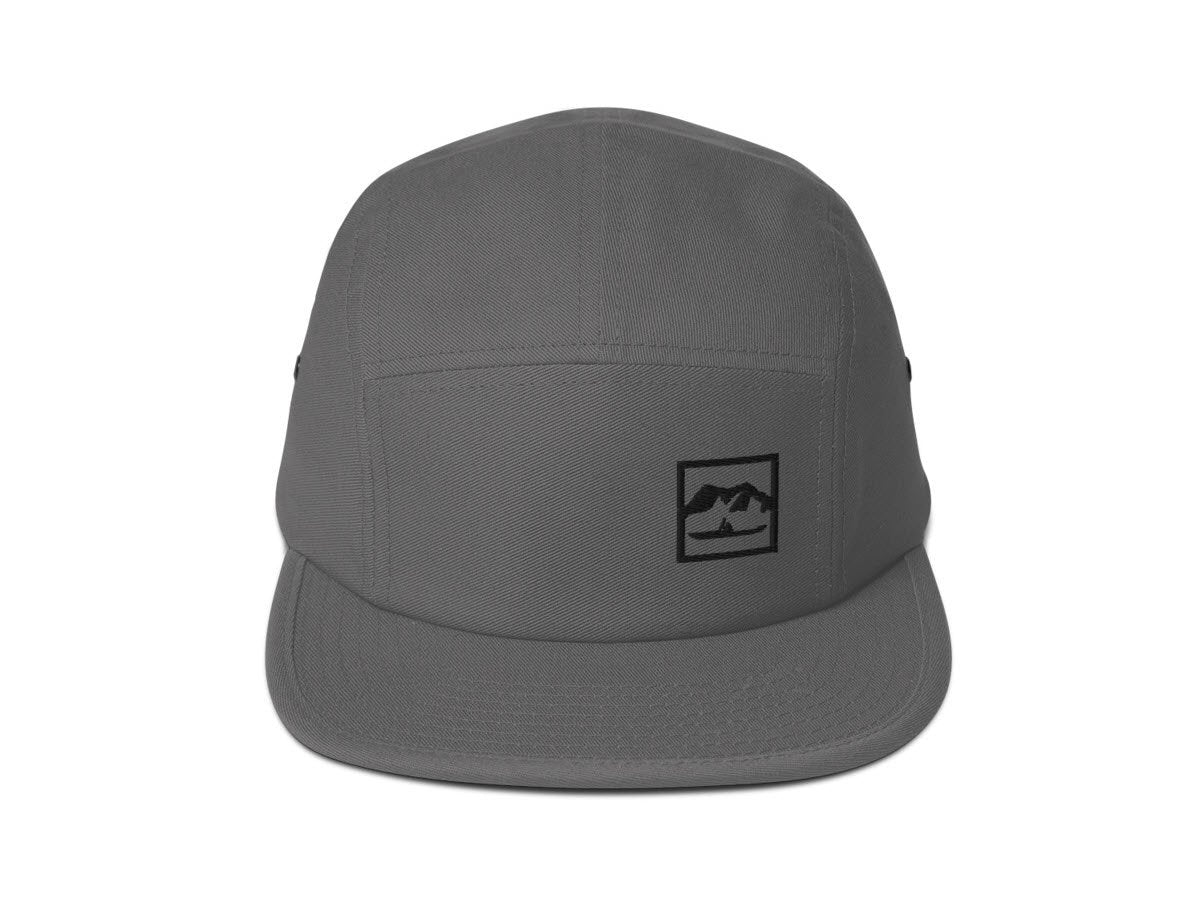 Olympic Outdoor Center Five-Panel Camper Cap in Grey