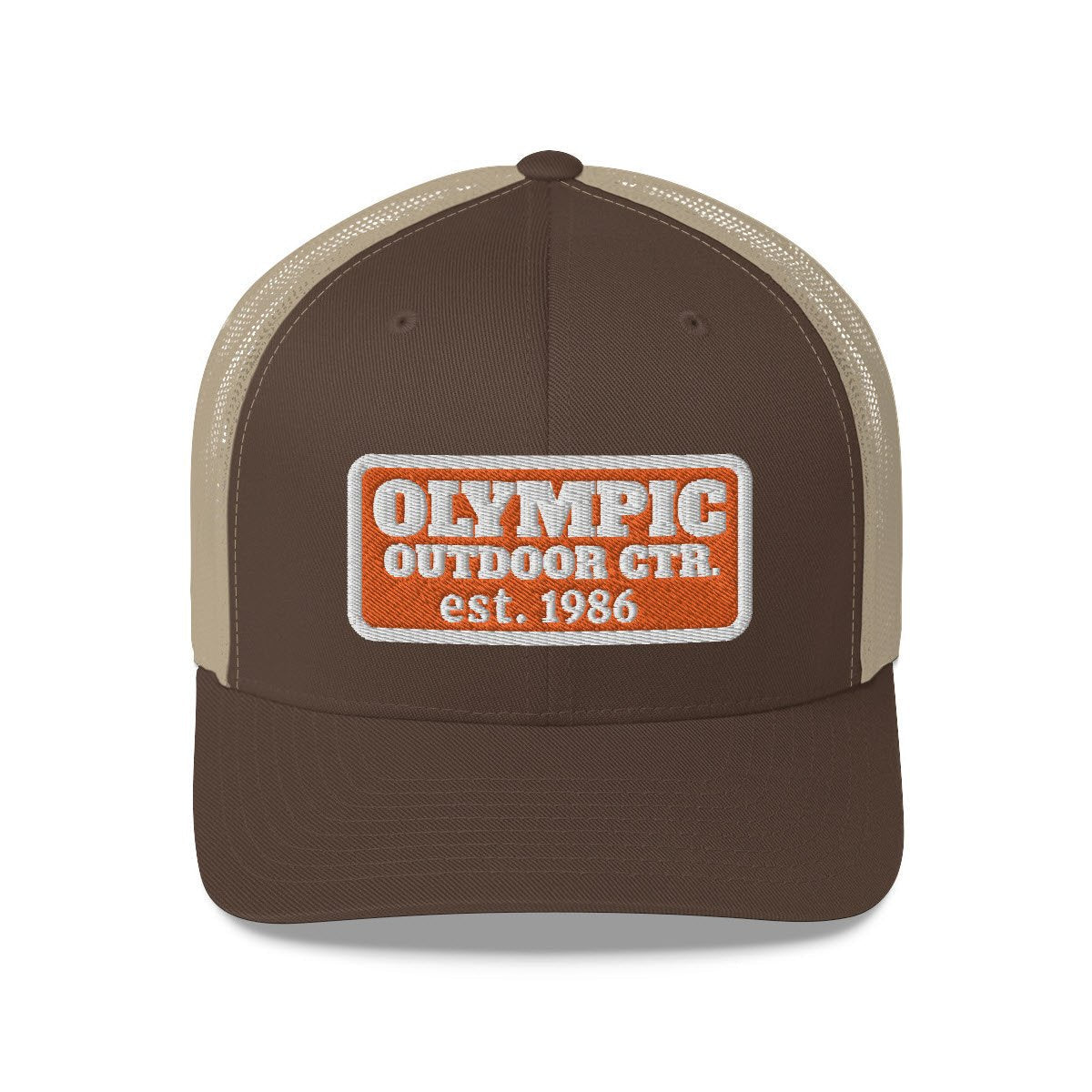 Olympic Outdoor Center Retro Trucker Cap in Brown