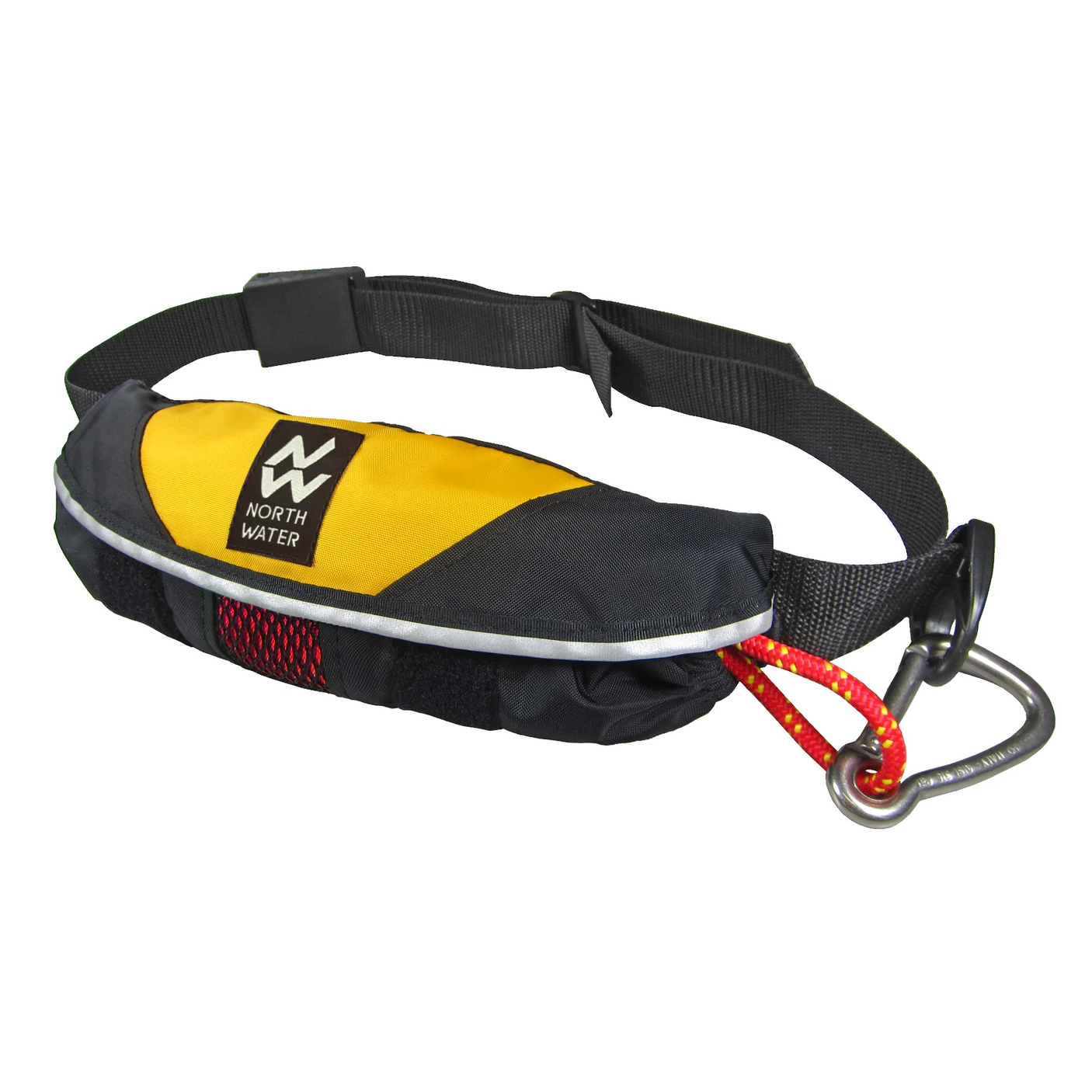 North Water 35' dynamic tow belt in black and yellow