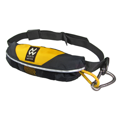 North Water 50' dynamic tow belt in black and yellow