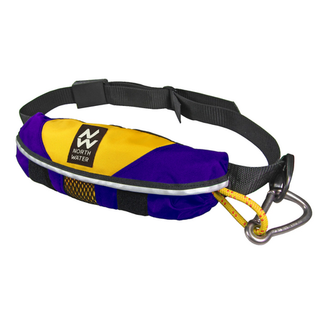 North Water 50' dynamic tow belt in blue and yellow