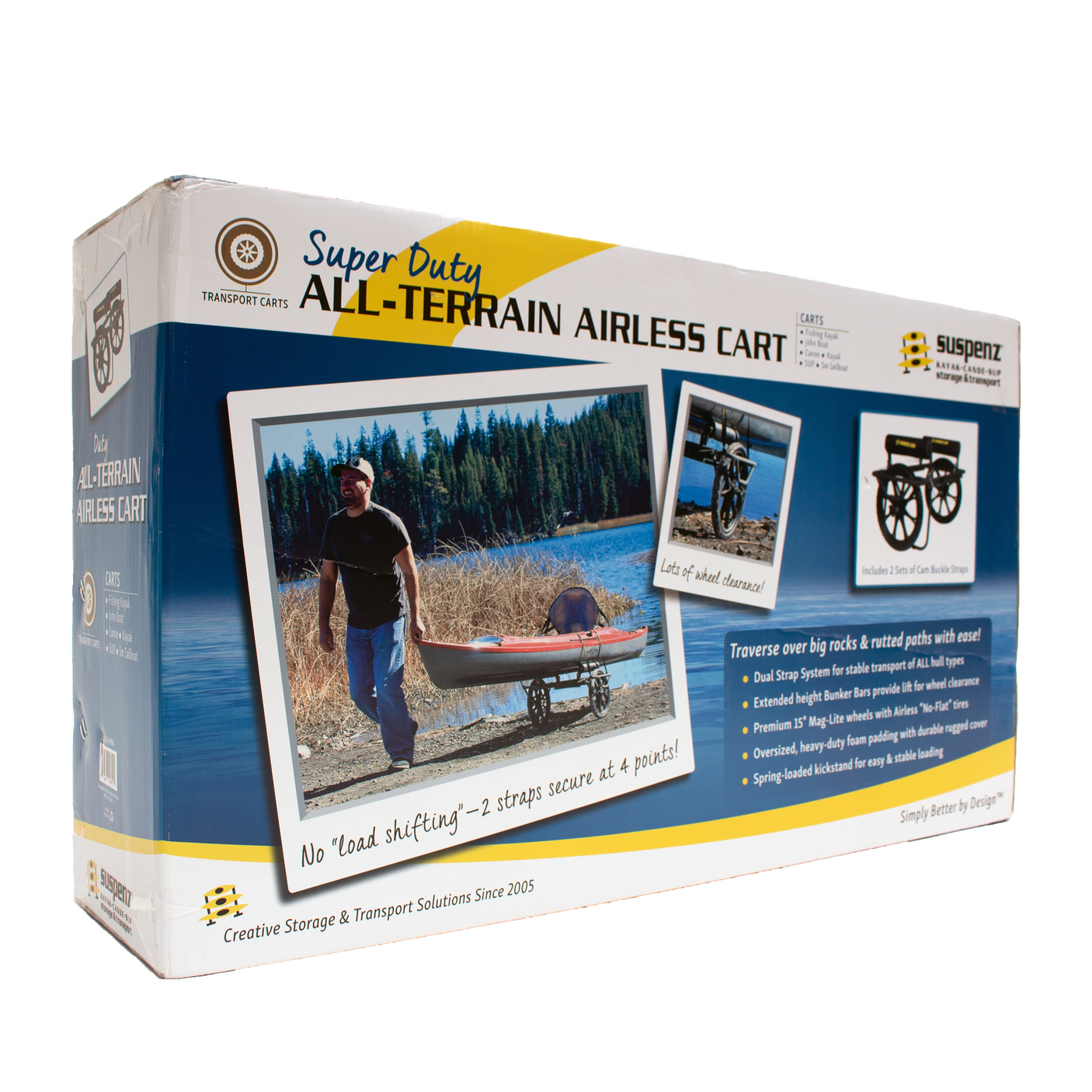 Suspenz All-Terrain Super Duty Airless Kayak and Canoe Cart