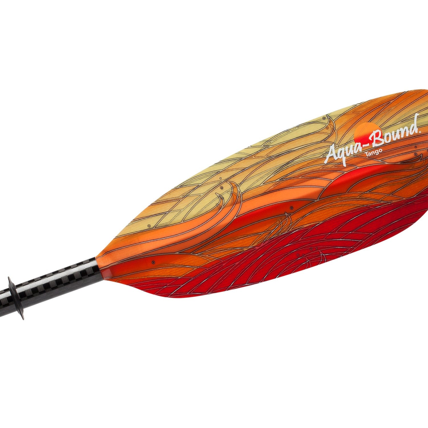 Aqua-Bound Tango Fiberglass Straight Shaft Posi-Lok Kayak Paddle Power Face in Fuego