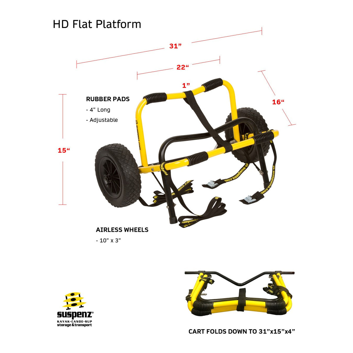 Heavy Duty Airless Cart (Mid-V™ & Flat Platform)