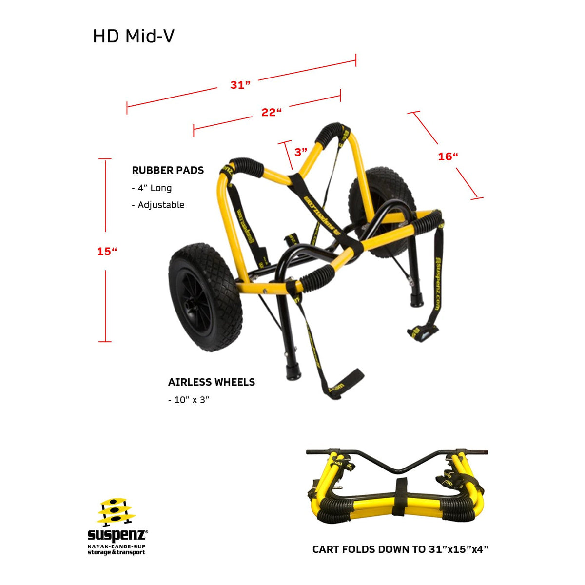 Heavy Duty Airless Cart (Mid-V™ & Flat Platform)