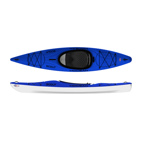 Blue and White Mocean Scout Kayak