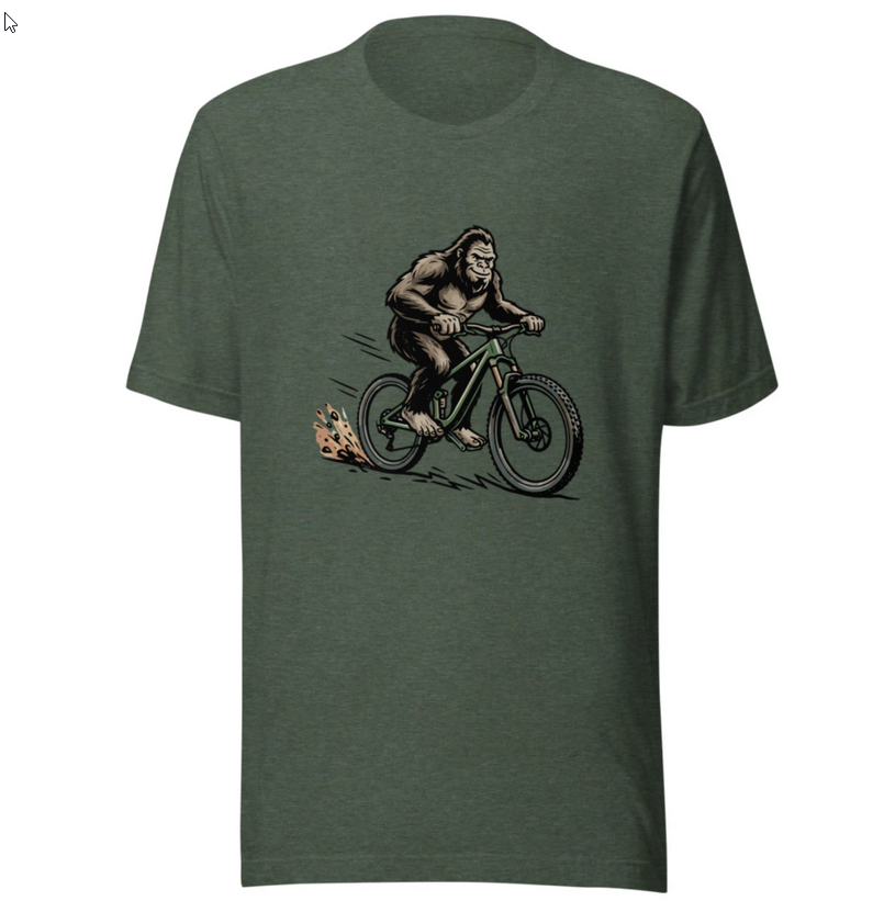 OOC Sasquatch Big Foot Mountain Biker Tshirt
