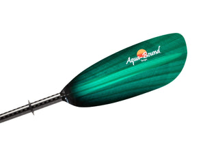 Aqua-Bound Tango Fiberglass Straight Shaft Posi-Lok Kayak Paddle Power Face in Green Tide