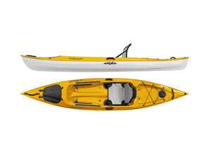 Eddyline Caribbean 12 FS Thermoform Sit-on-Top Kayak in Yellow and White