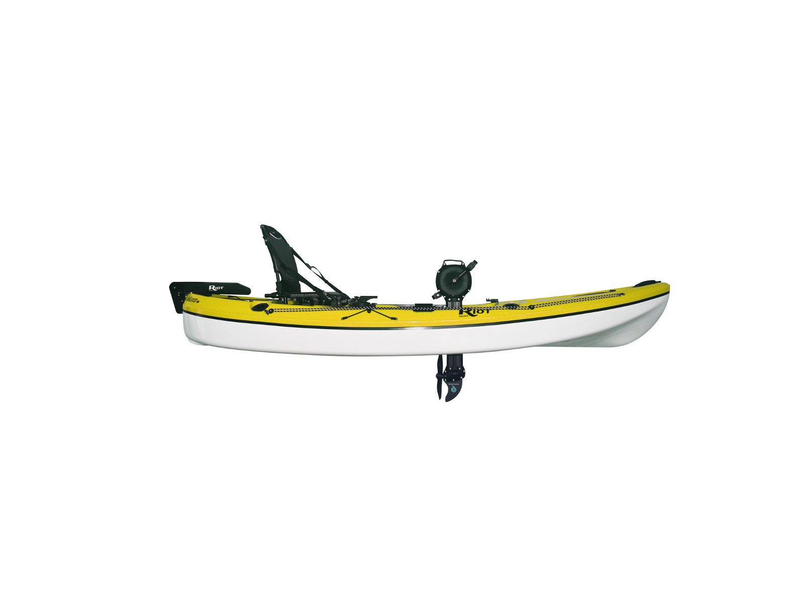 Riot Mako 10 Impulse Pedal Drive Cross-Light Fishing Kayak in Yellow