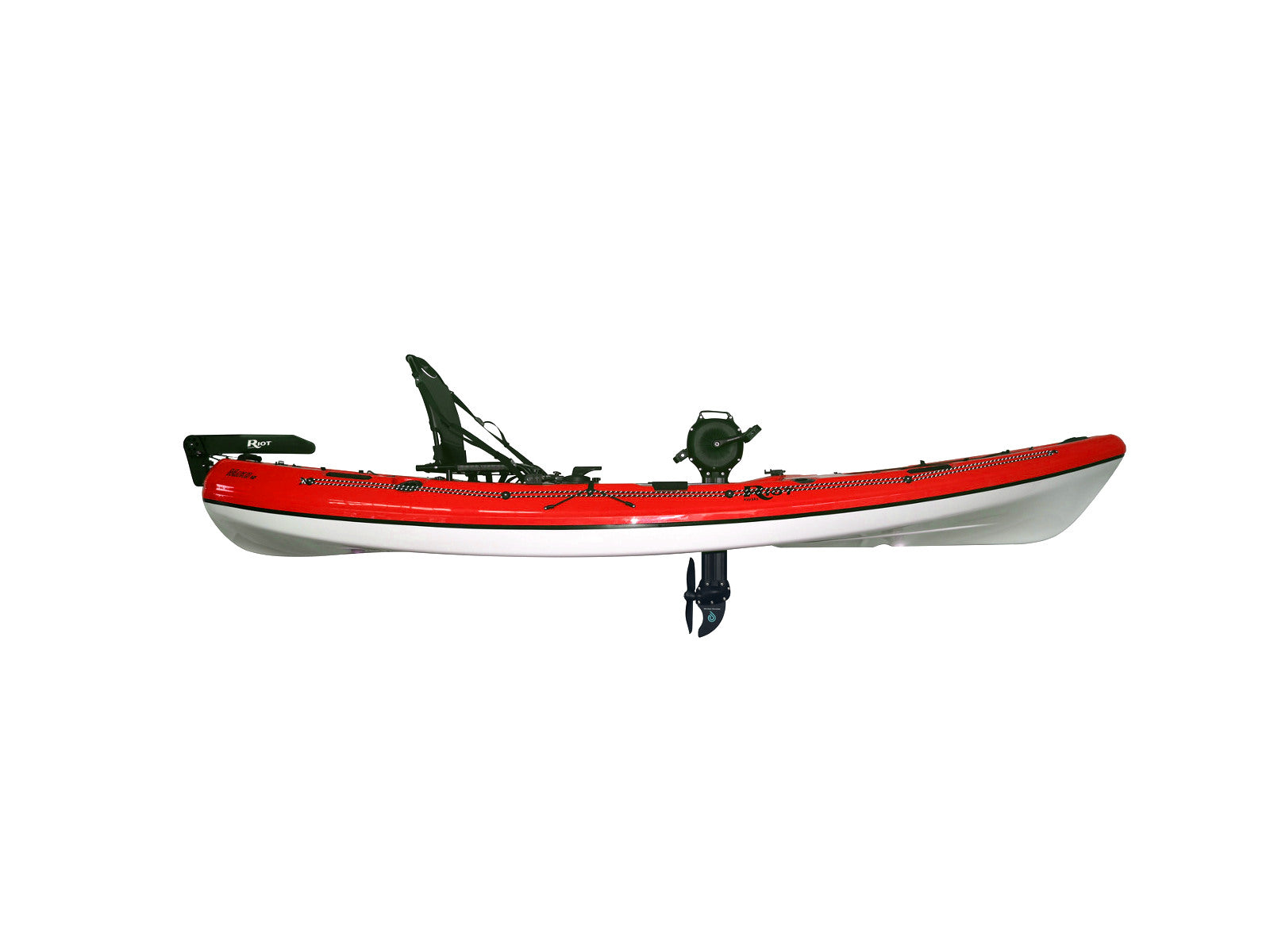 Riot Mako 12 Impulse Pedal Drive Cross-Light Fishing Kayak in Red
