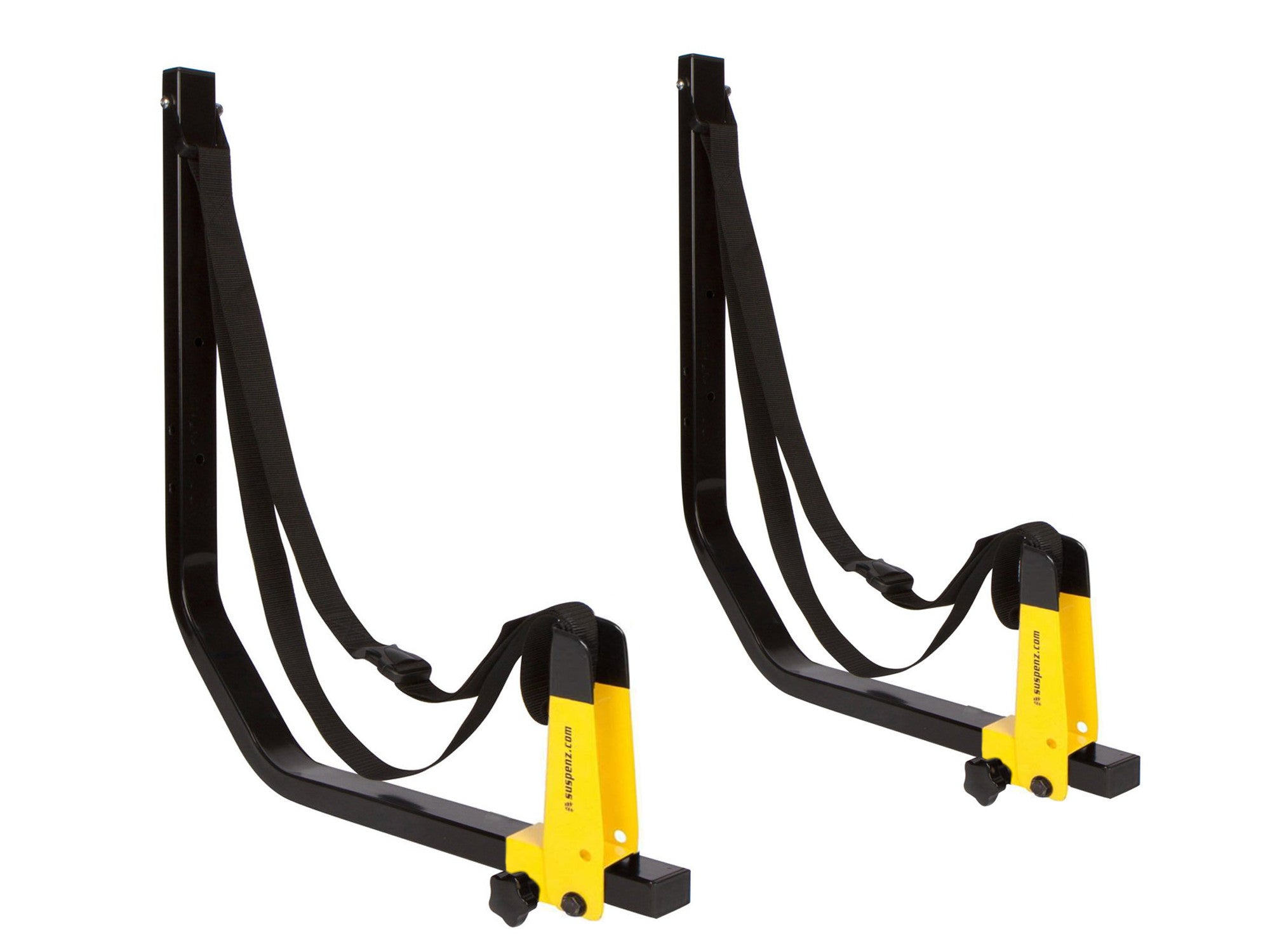 Suspenz Deluxe Rack Canoe & Kayak Cradles in Standard Yellow Finish