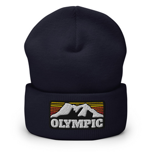 Gorro con puños y logotipo de montaña del Olympic Outdoor Center