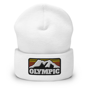 Gorro con puños y logotipo de montaña del Olympic Outdoor Center