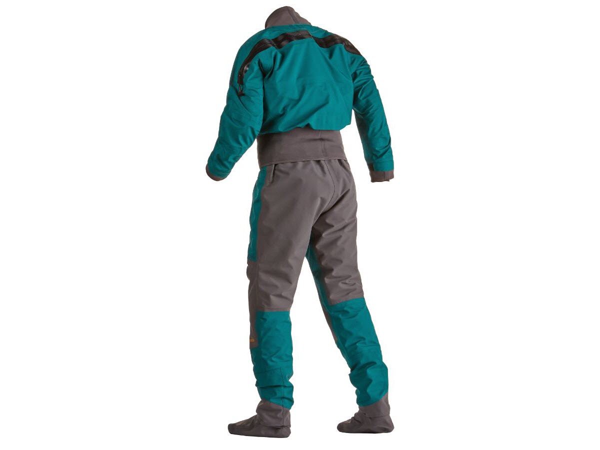 Immersion Research 7Figure Rear Entry Dry Suit in Quetzal Green - Back