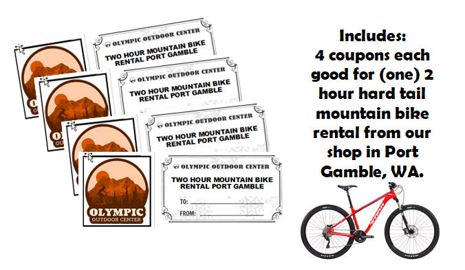 Hard Tail Mountain Bike Rental Coupon Book