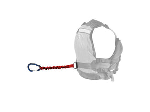 North Water PFD Pig Tail Tow with Paddle Carabiner attached to PFD