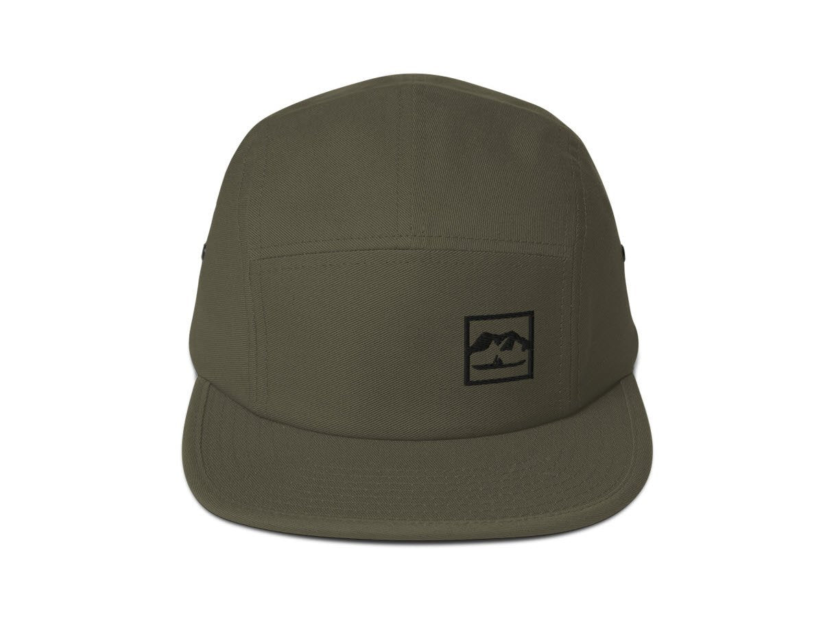 Olympic Outdoor Center Five-Panel Camper Cap in Olive