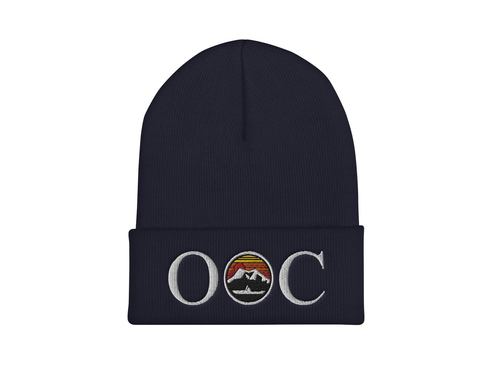 Olympic Outdoor Center OOC Logo Cuffed Beanie in Navy