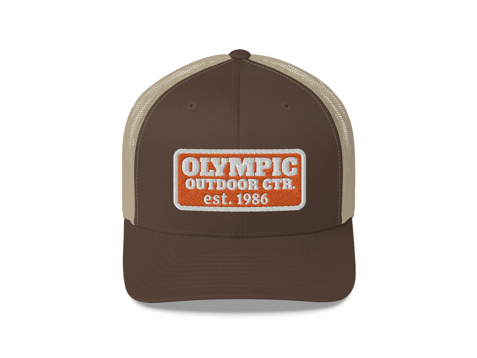 Olympic Outdoor Center Retro Trucker Cap in Brown