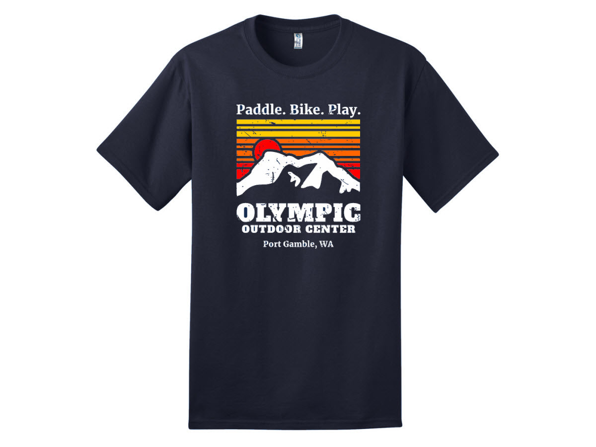 Olympic Outdoor Center Paddle Bike Play Sunset T-Shirt