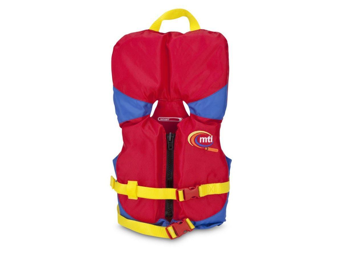 MTI Infant Life Jacket PFD in Red - Front