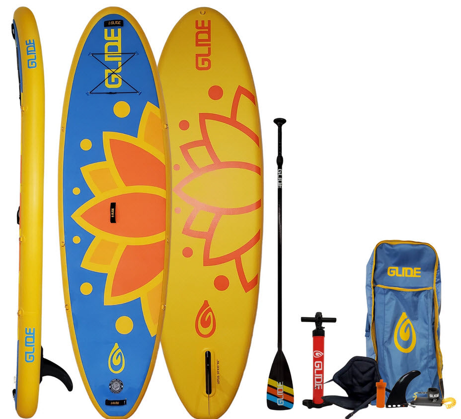Glide O2 Lotus Tabla de paddle surf inflable para yoga de 10' - Caja abierta